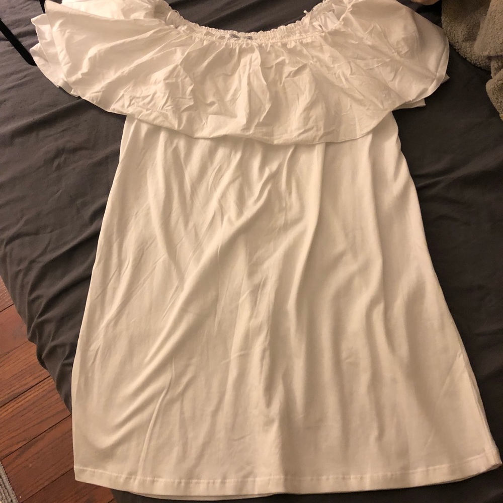 Off shoulder white dress